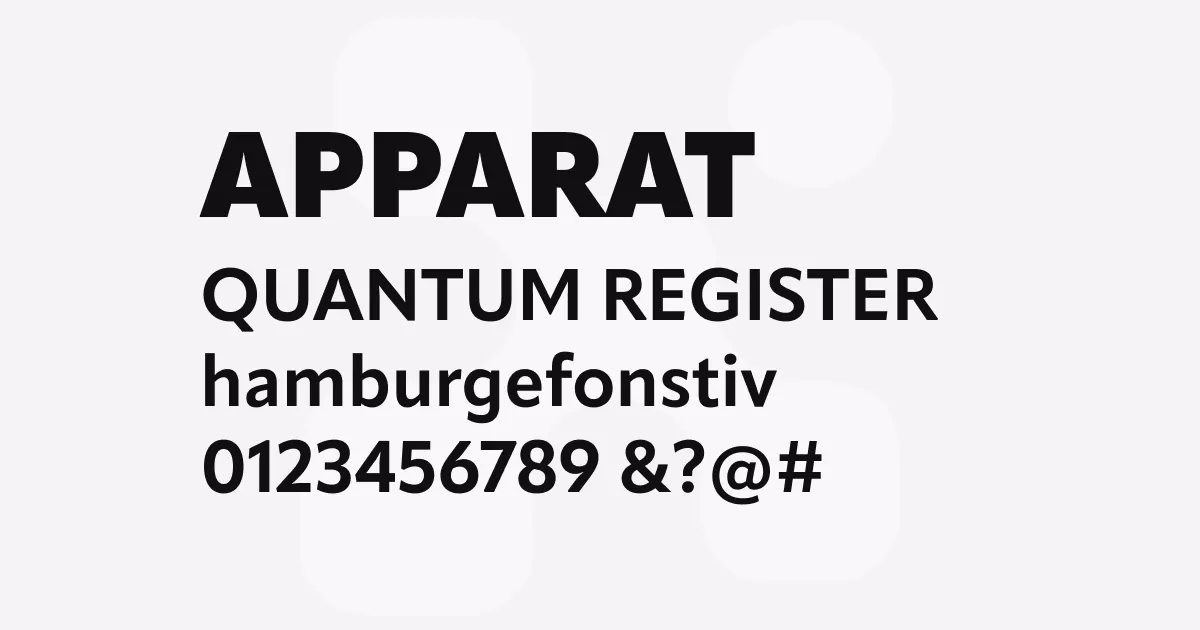 Apparat typeface by Ole Schäfer