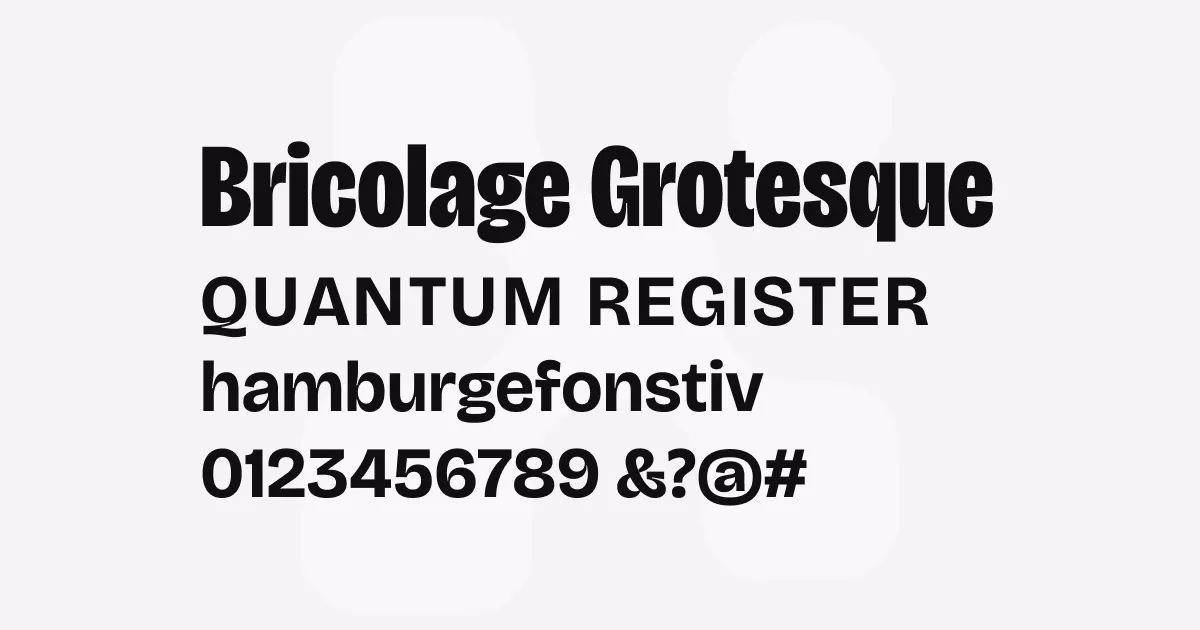 Bricolage Grotesque typeface by Mathieu Triay