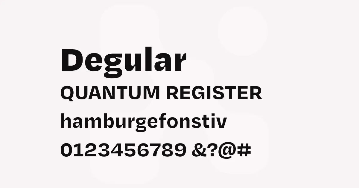 Degular typeface by James Edmondson